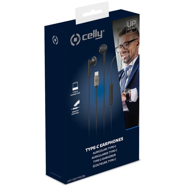 Hovedtelefoner Earpods Kabel USB-C UP1100 Sort