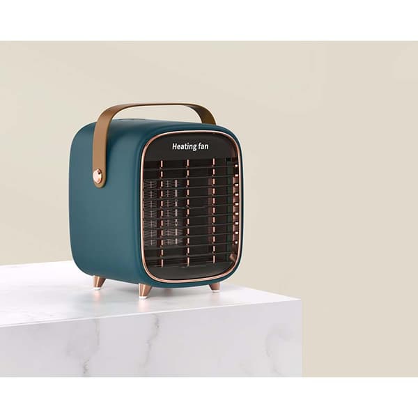 Elektrisk keramisk varmeblæser i retro design DarkGreen