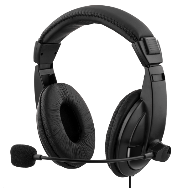 Stereo Headset, over-ear, vol control 2x3.5mm 2m