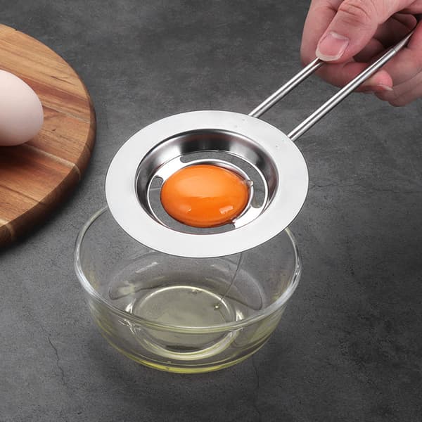 Eggeplommeseparator i rustfritt stål med justerbart håndtak Telescopic