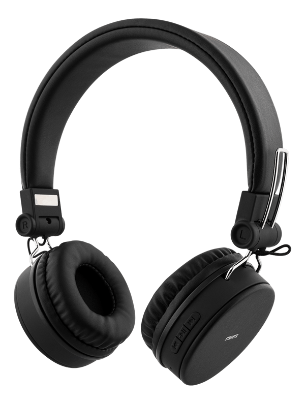 BT200 Foldable on-ear BT headset, 3.5 mm, black