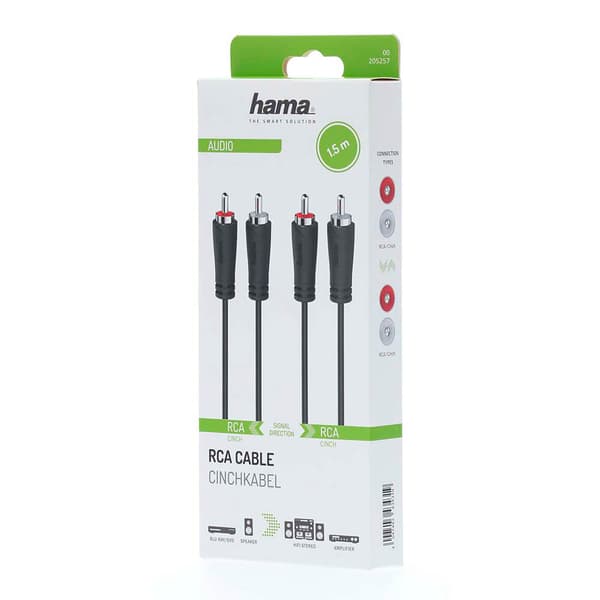 Cable Audio 2 RCA Plugs - 2 RCA Plugs 1.5m