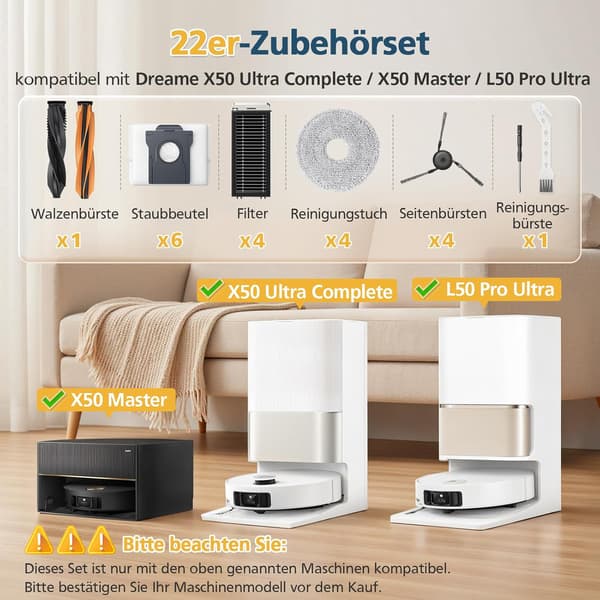 Tilbehørssett for Dreame X50 Ultra - 24 deler