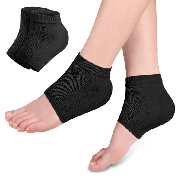 Kosteuttavat kantapääsukat 1-pari Black