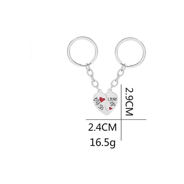 Friendship nøglering til søstre 2-pak Silver