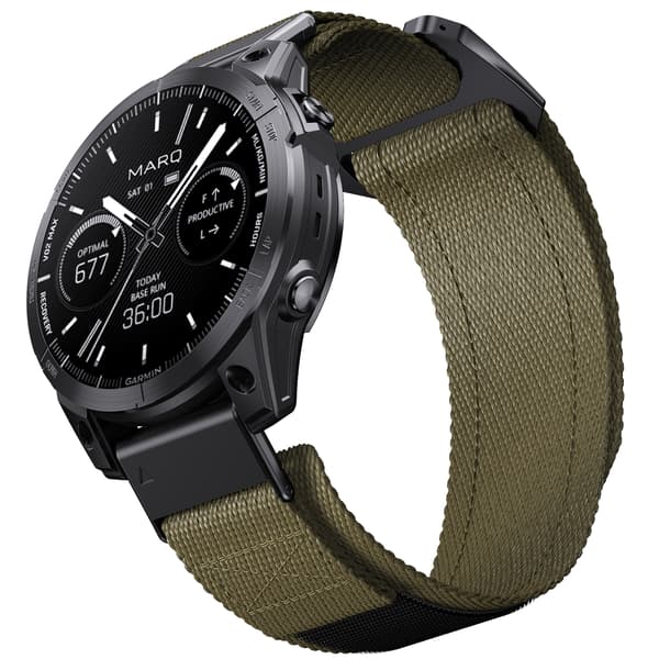 Quick Release 26mm Vævet Nylonrem til Garmin-ure Green