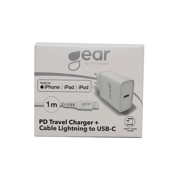 Lader 220V 1xUSB-C PD 20W Kabel Lightning til USB-C MFI C94