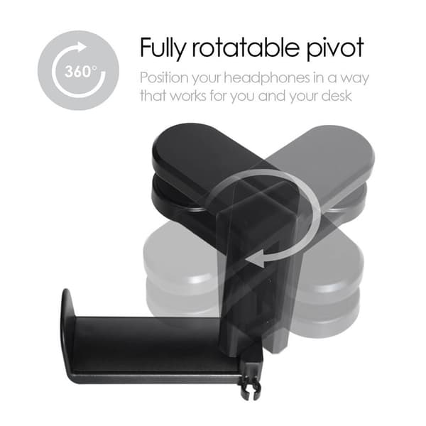 Holder til Hovedtelefon/Headset Monteres på skrivebord