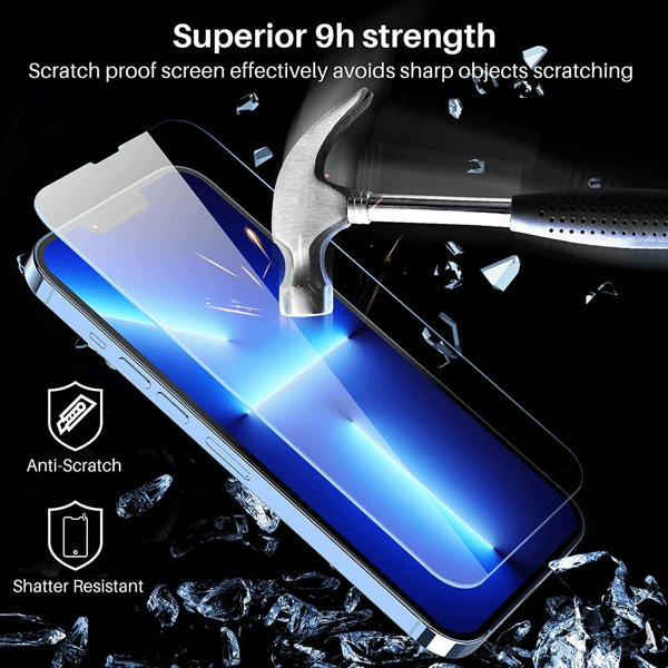 Skärmskydd iPhone 13/13 Pro härdat glas 3-pack