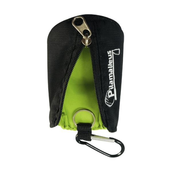 Bärbar golfbollshållare med tee-påse Black
