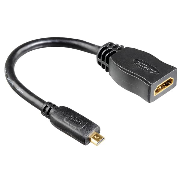 Sovitin HDMI Micro D-HDMI Uros-Naaras Kulta/Musta
