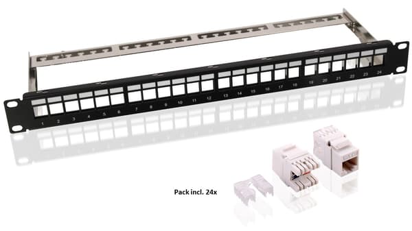 19-tums (48,3 cm) Keystone-kopplingspanel (1 HE)