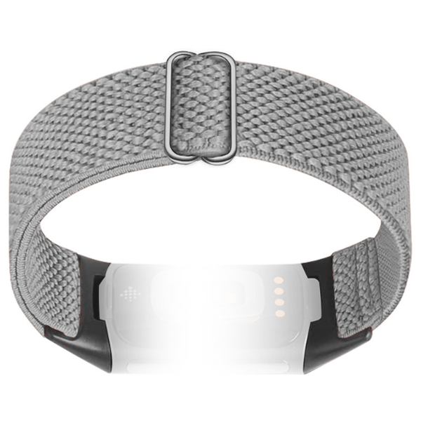 Nylon klokkerem til Fitbit Charge 5/6 LightGrey