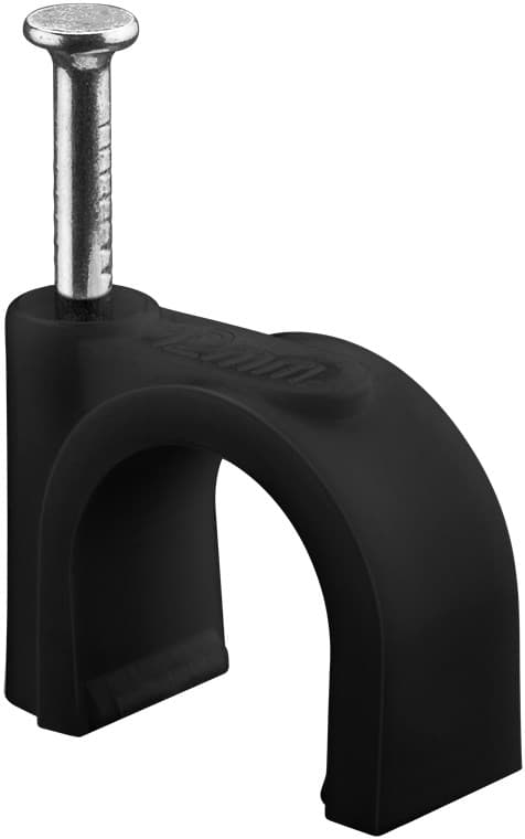 Kabelklemme 12 mm, svart