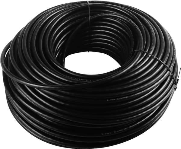 CAT 6 udendørs-netværkskabelsæt, U/UTP, sort