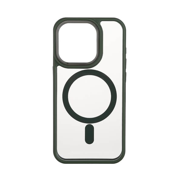 Back Bumper Clear Case MagSerie iPhone 15 Pro Clear Case Green Bumper