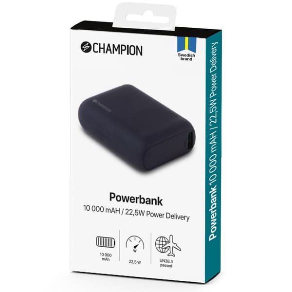 PowerBank 20.000 mAh 30W PD Sort