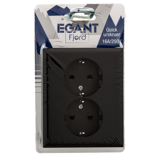 Double socket flush Grounded
