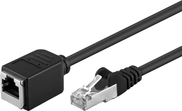 Netværkskabel forlænger CAT 5e, F/UTP, sort