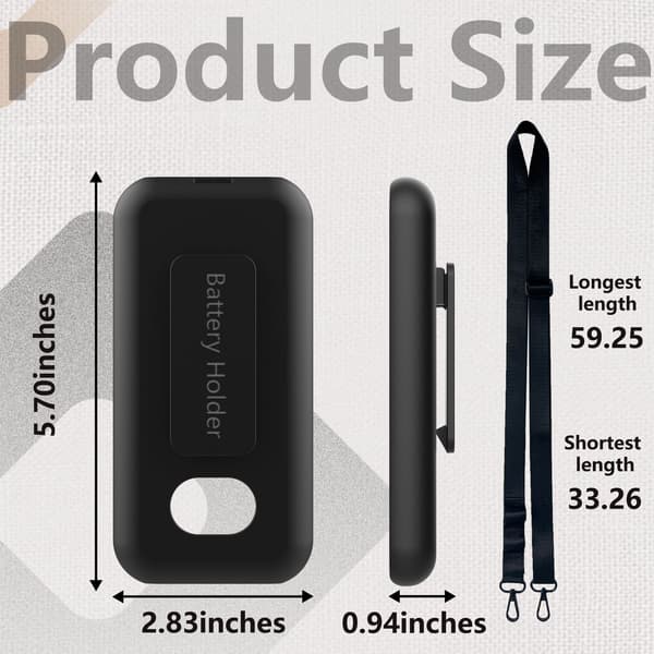 Batteriback Clip Skyddsfodral för Apple Vision Pro Black