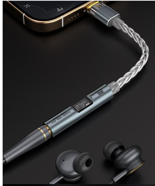 BA23 USB-C til 3,5 mm lydstikadapter med indbygget DAC Grey