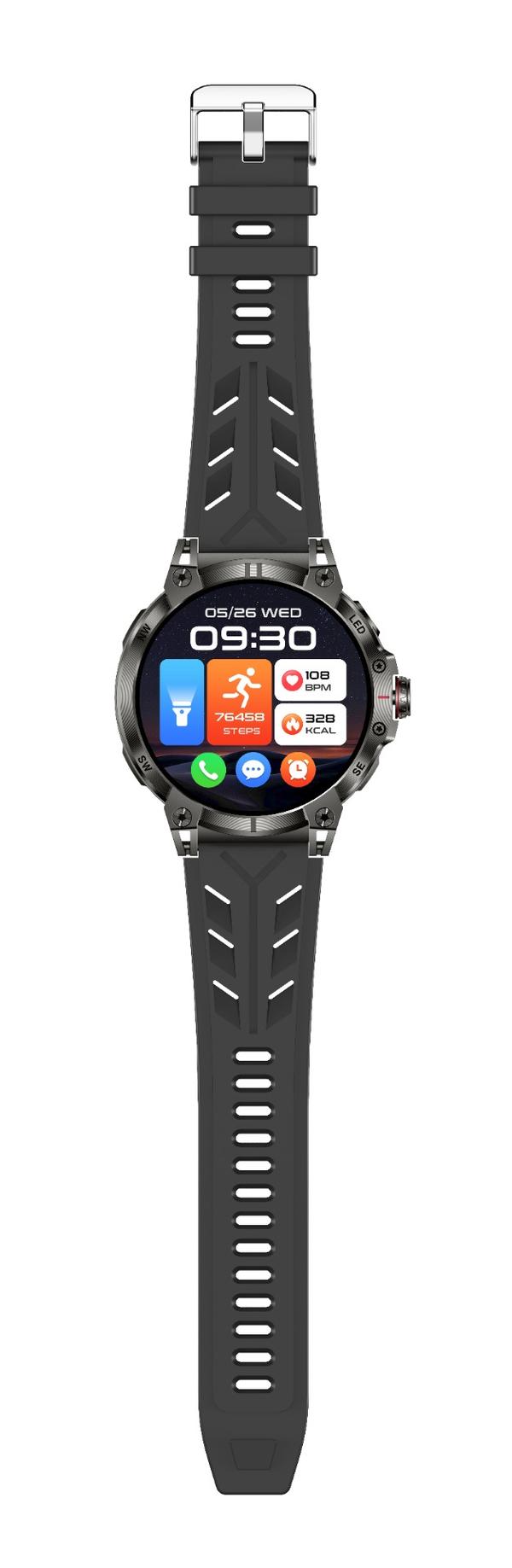 Multifunktionell Smartwatch med Bluetooth-samtal, Hälsomätning och Anpassningsbara Urtavlor Black