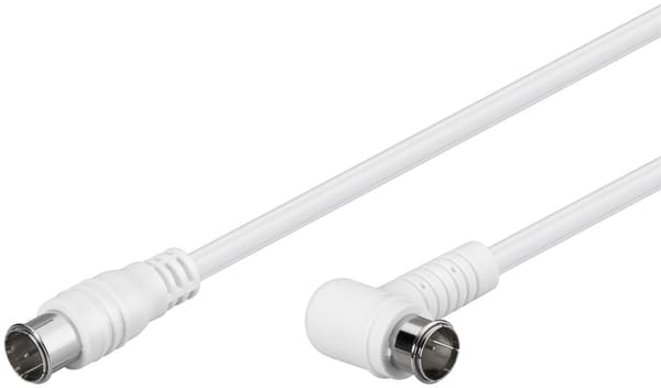 Vinklet SAT-antennekabel (80 dB), dobbeltskjermet