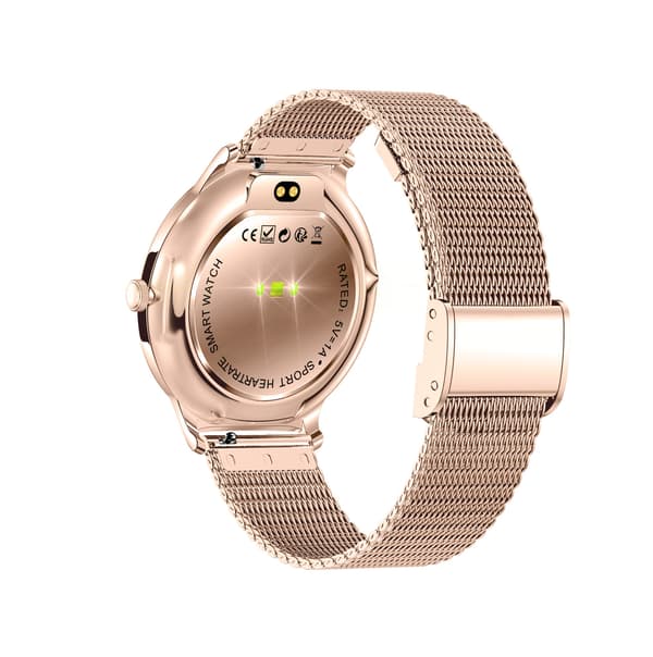 Multifunktionell Smartwatch med Bluetooth-samtal, Hälsomätning och Anpassningsbara Urtavlor Gold
