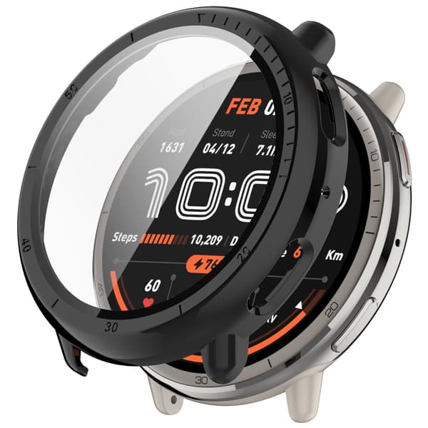Deksel til Huami Amazfit Active2 - Integrert skjermbeskytter Black
