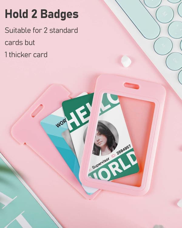 ID-kortshållare med snodd Pink