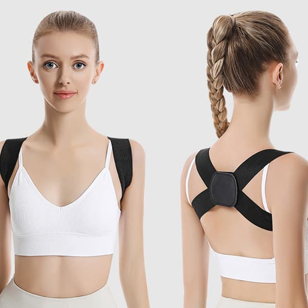 Usynlig Posture Corrector Komfortabel Støtte Black M