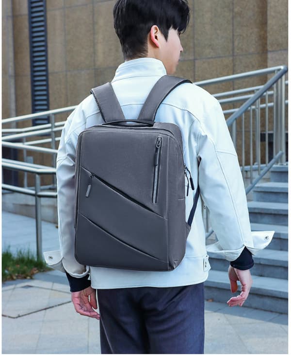 Business Commute 3-Piece Backpack Set , Lightweight Grey