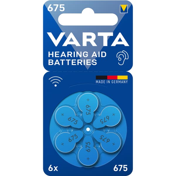 Høreapparatbatteri 675 / A675 / PR44 6-pak