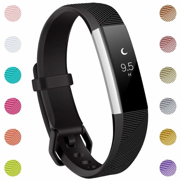 Klokkereim til Fitbit Alta / HR i sort silikon