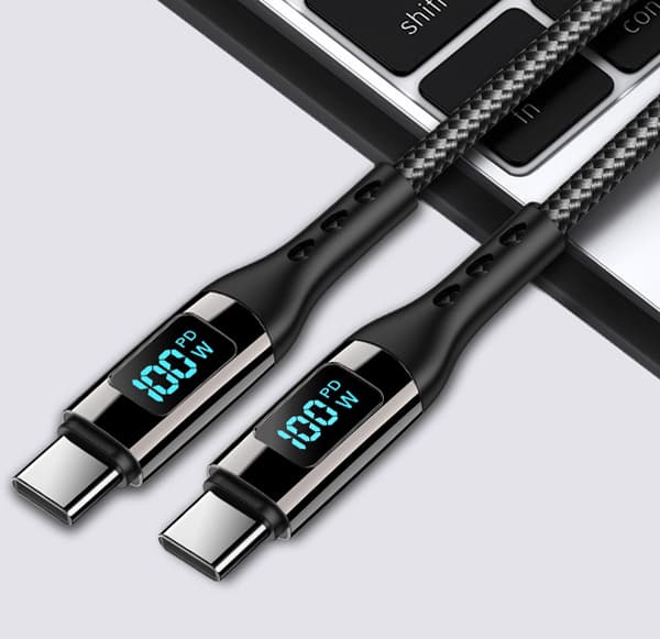 USB-C PD Snabbladdningskabel 100 W Black 3 m