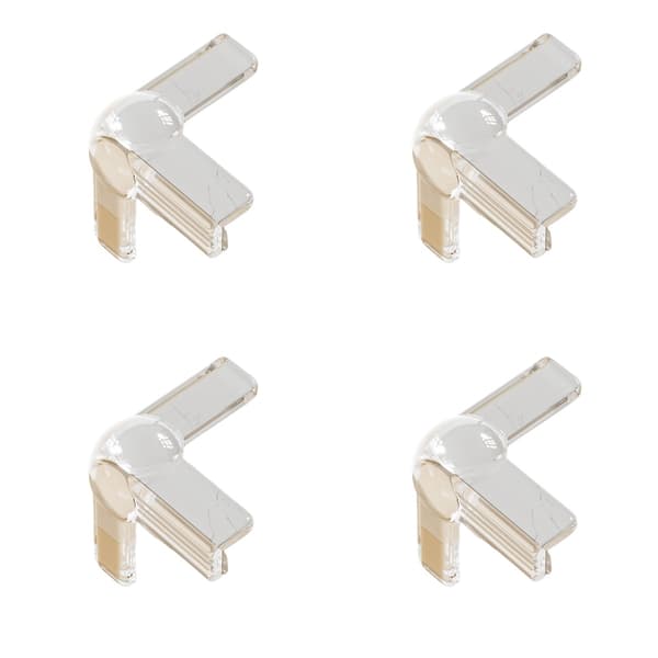 Transparenta T-formade hörnskydd med airbag (4-pack)
