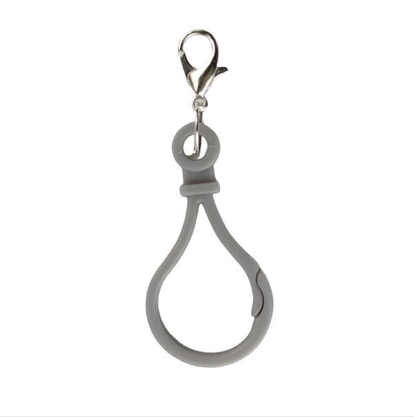 20-pack dubbla cirkelformade hummerlås i plast Grey