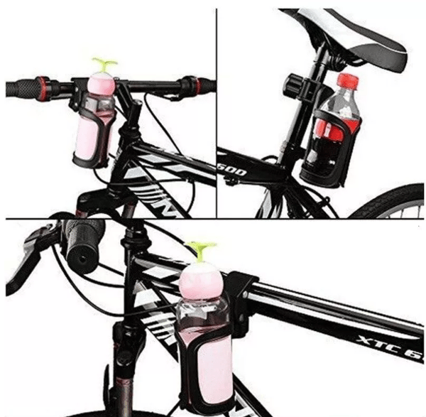 Roterbar flaskeholder til cykel sort