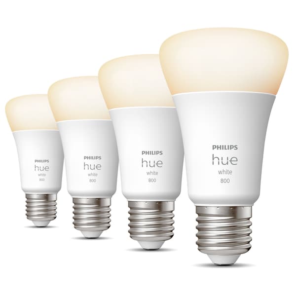 Hue White E27 A60 800lm 4-pak