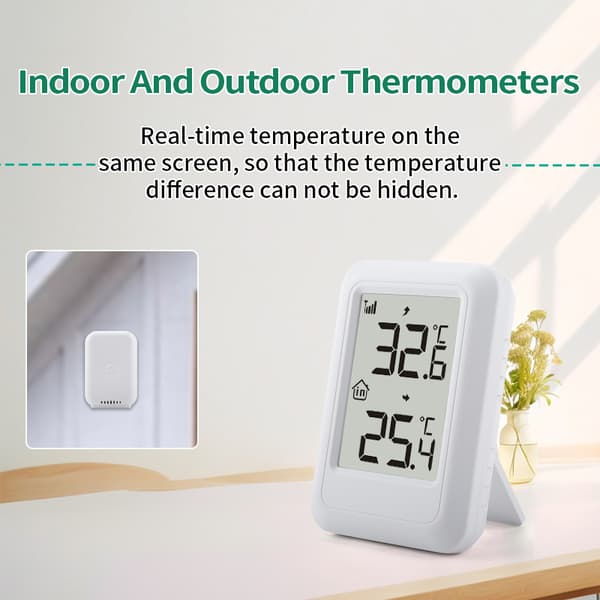 TS-FT0401 Indendørs Udendørs Termometer med Trådløs Sensor