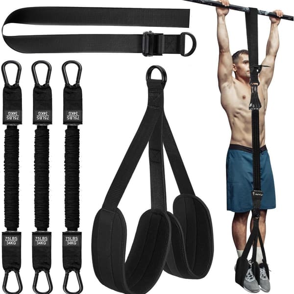 Sett med treningsstrikker for pullups Black 210 lbs