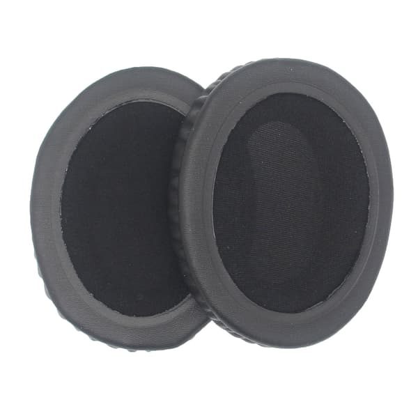 Universal Oval Ørepuder 95x80mm Proteinlæder - Sort (2 stk)
