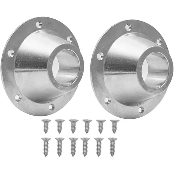 Aluminium RV Bord Base Mount 2 Pack - Sølv