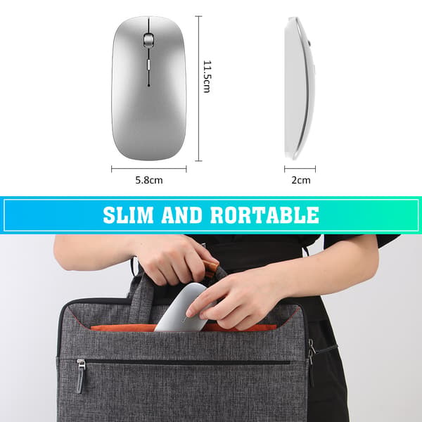 Langaton Bluetooth Dual Mode -hiiri monilaitteiseen käyttöön Silver