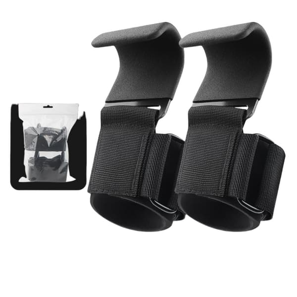 Upgraded Lifting Grips Straps for Pull-Ups - 2 Pack Black