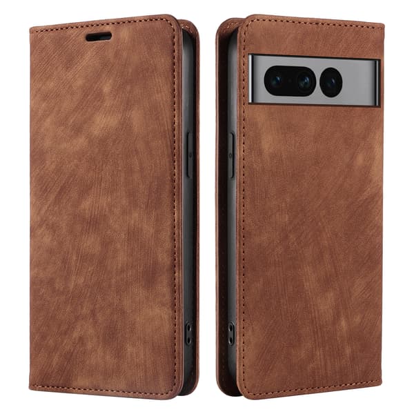 Magneettinen nahkakotelo Google Pixel 8 Prolle Brown