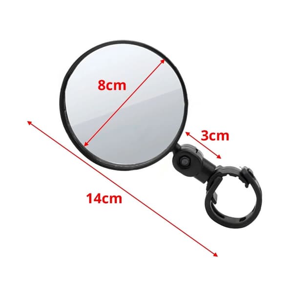 Justerbara Backspeglar till Cyklar - 2 pack Black