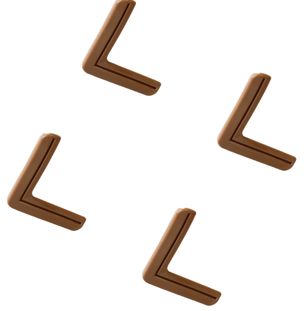 Säkerhetshörnskydd, kantskydd för möbler (4-pack) Brown