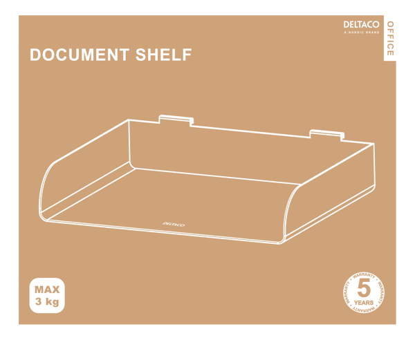 Document/telephone holder for slatwall panel (DELO-0151)