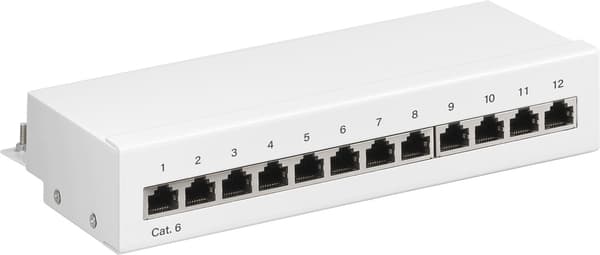 CAT 6 Mini/Desktop Patch Panel, 12 Ports